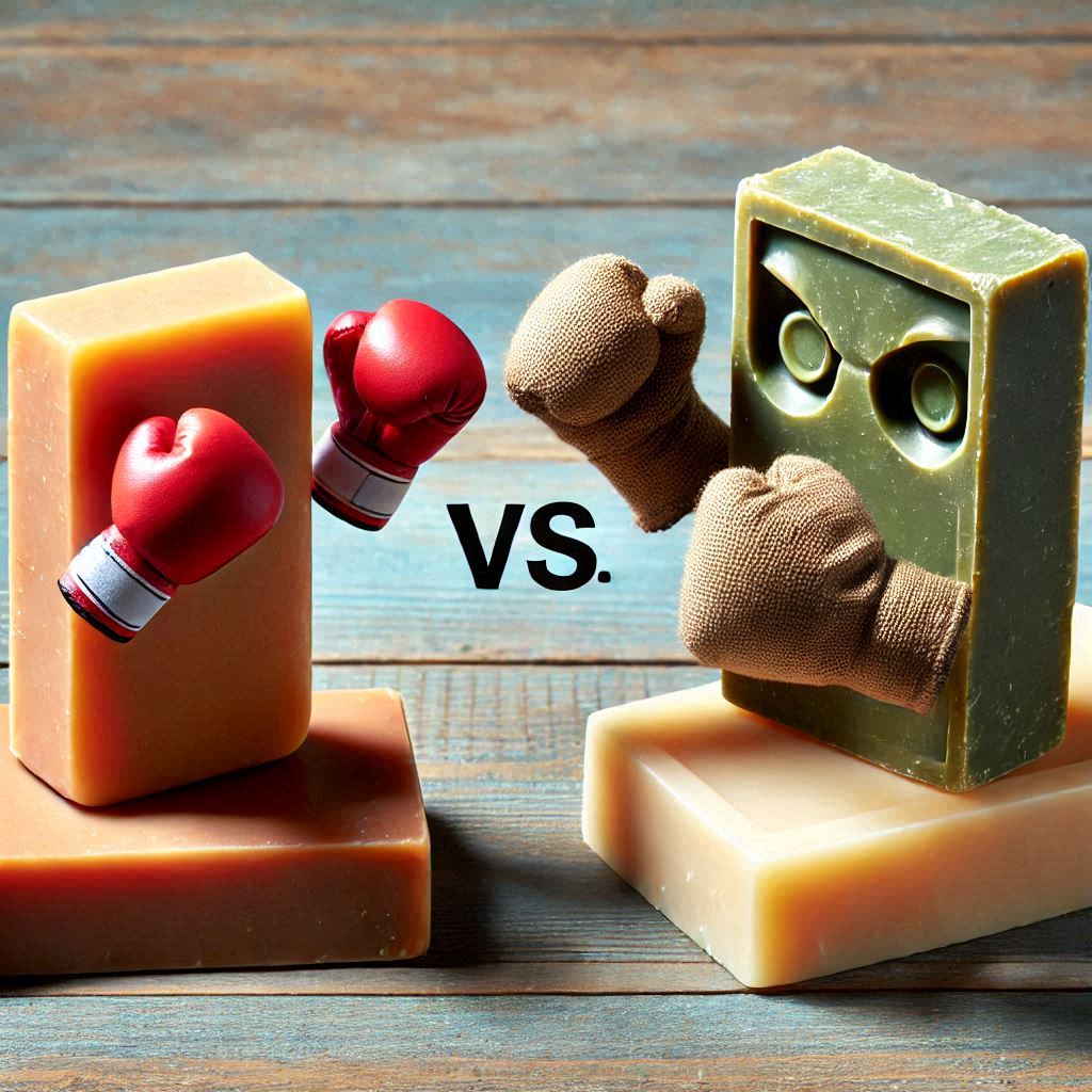 handmade olive oil soap versus commercial soap